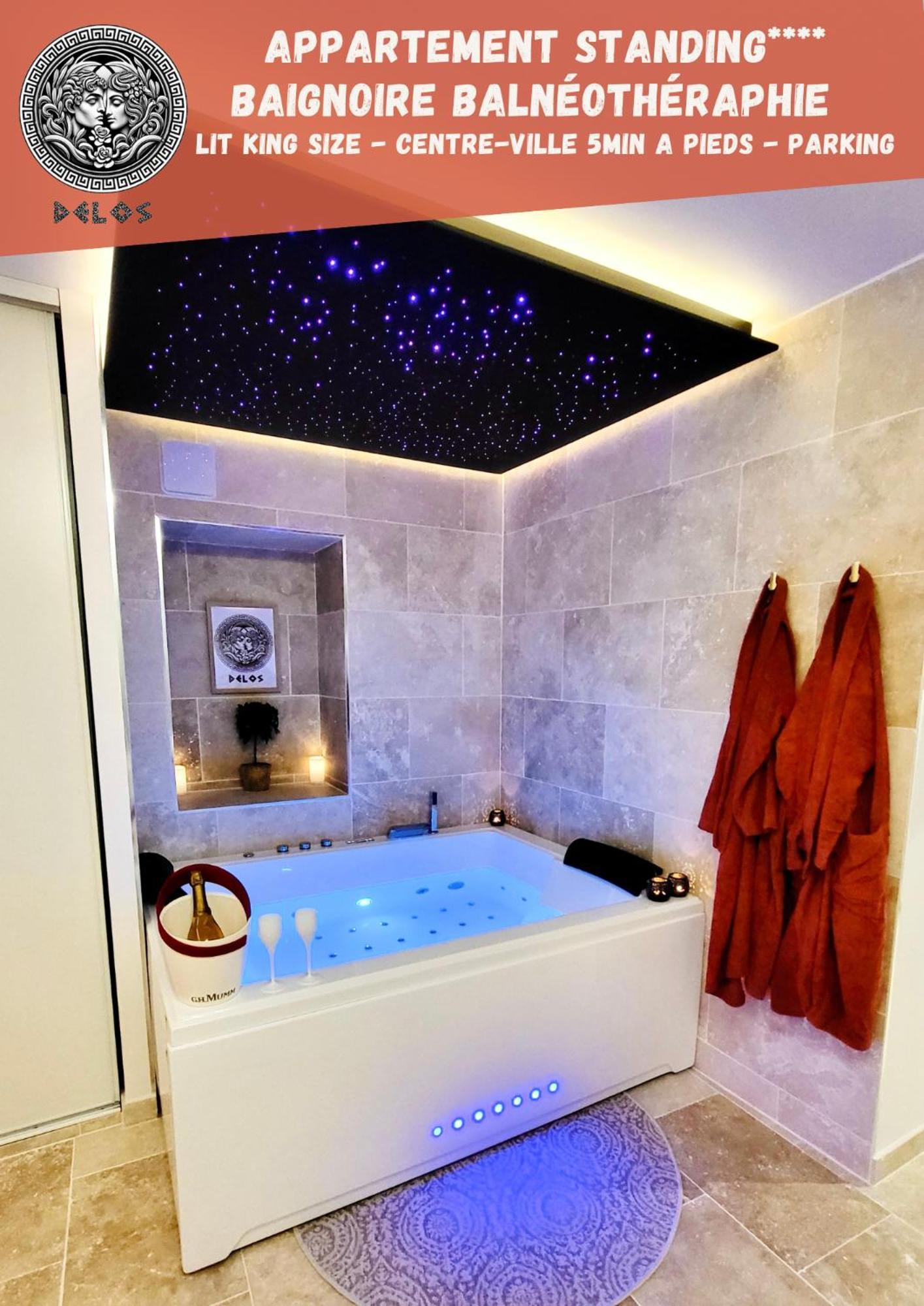 - La Suite Delos - Jacuzzi 2 Places - Centre Ville A Pied - Lit Queen Size - Parking Privee - Wifi - City Center Within Walking Distance - Кимпер Екстериор снимка